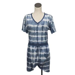 Sundance Catalog Elara Tie Dye Dress In Blue Size Petite XS‎ Relaxed Fit Coastal